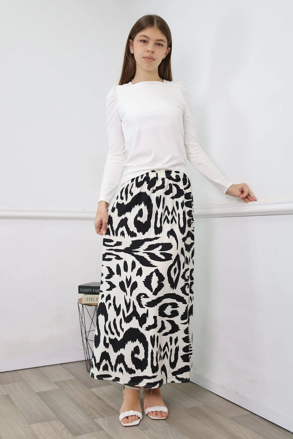 חצאית מקסי דפוס #31