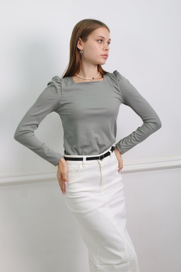 חולצת ספיר ארוכה