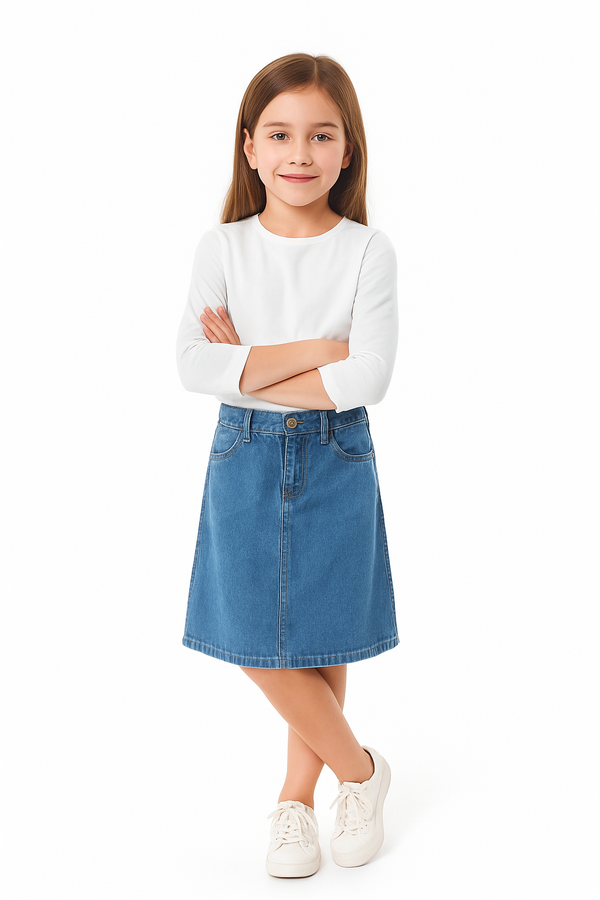 חולצת בסיס 3/4 ילדות