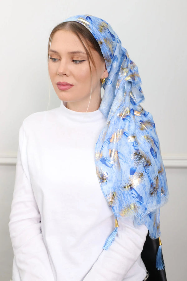 מטפחת לונג - פוייל מדוגמת #5055