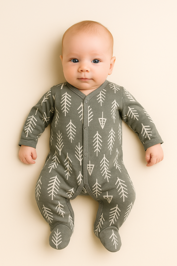 אוברול טריקו עצים אפור כהה