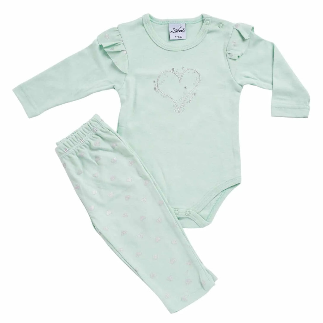 סט גוף ארוך ומכנס לבבות - דתייה אונליין