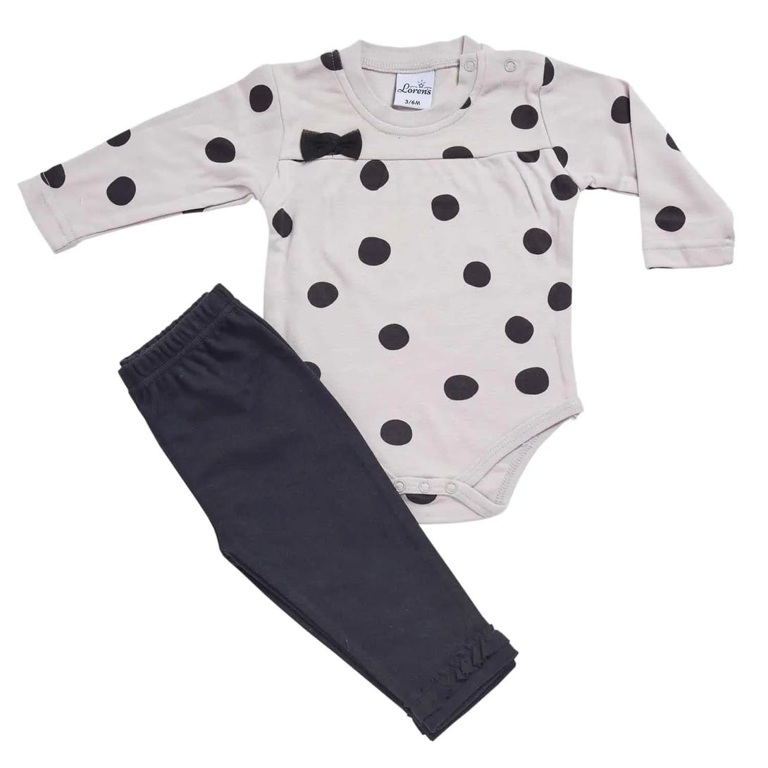 סט גוף ארוך ומכנס נקודות - דתייה אונליין