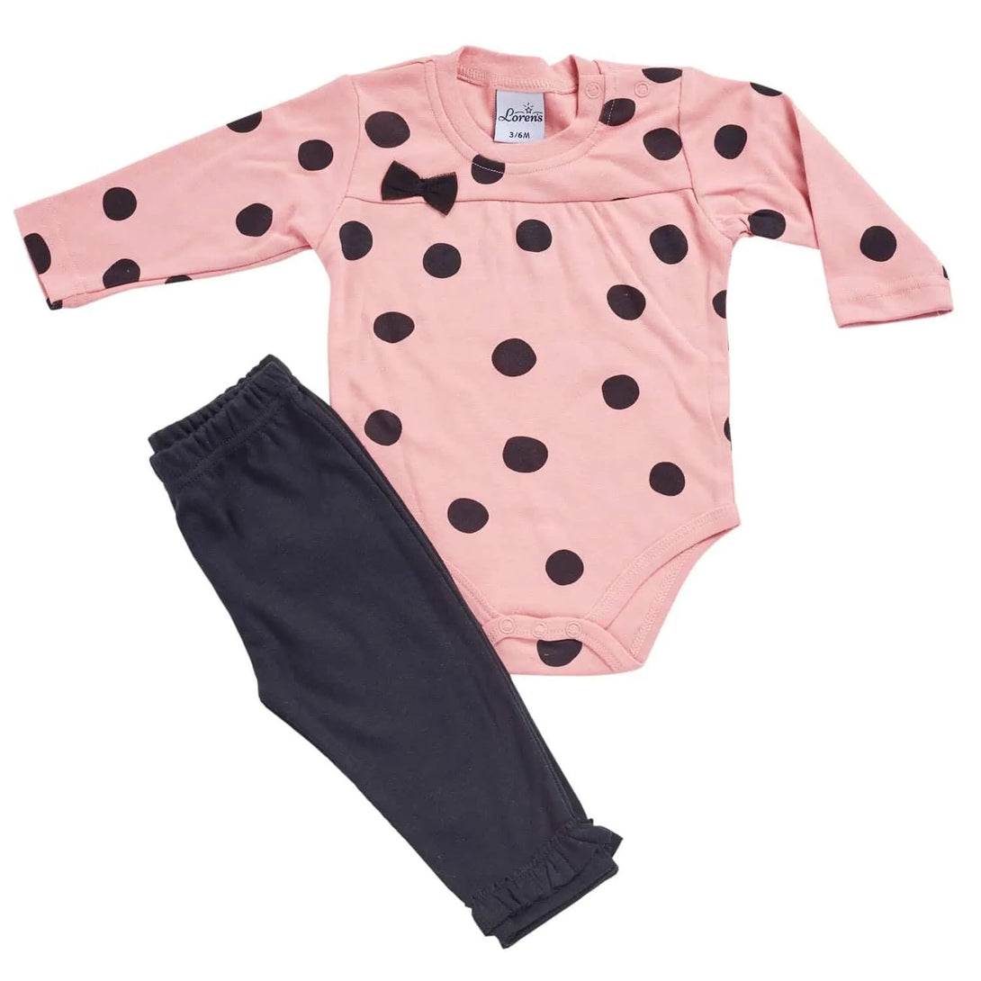 סט גוף ארוך ומכנס נקודות - דתייה אונליין