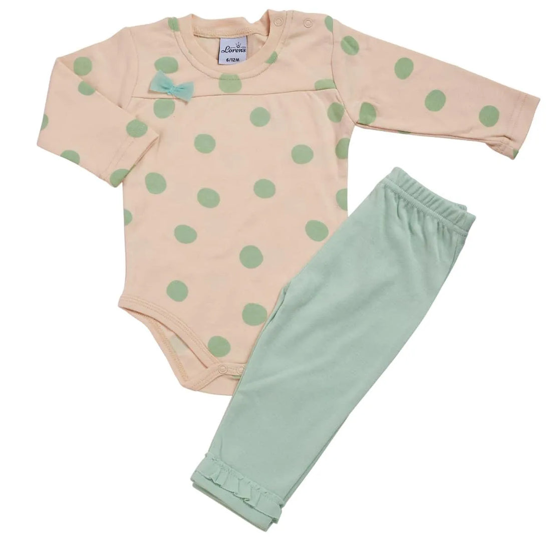 סט גוף ארוך ומכנס נקודות - דתייה אונליין