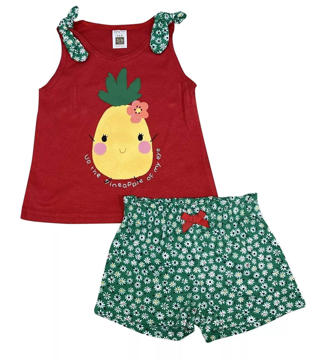 חליפת גופיית קשירה אננס אדום - דתייה אונליין