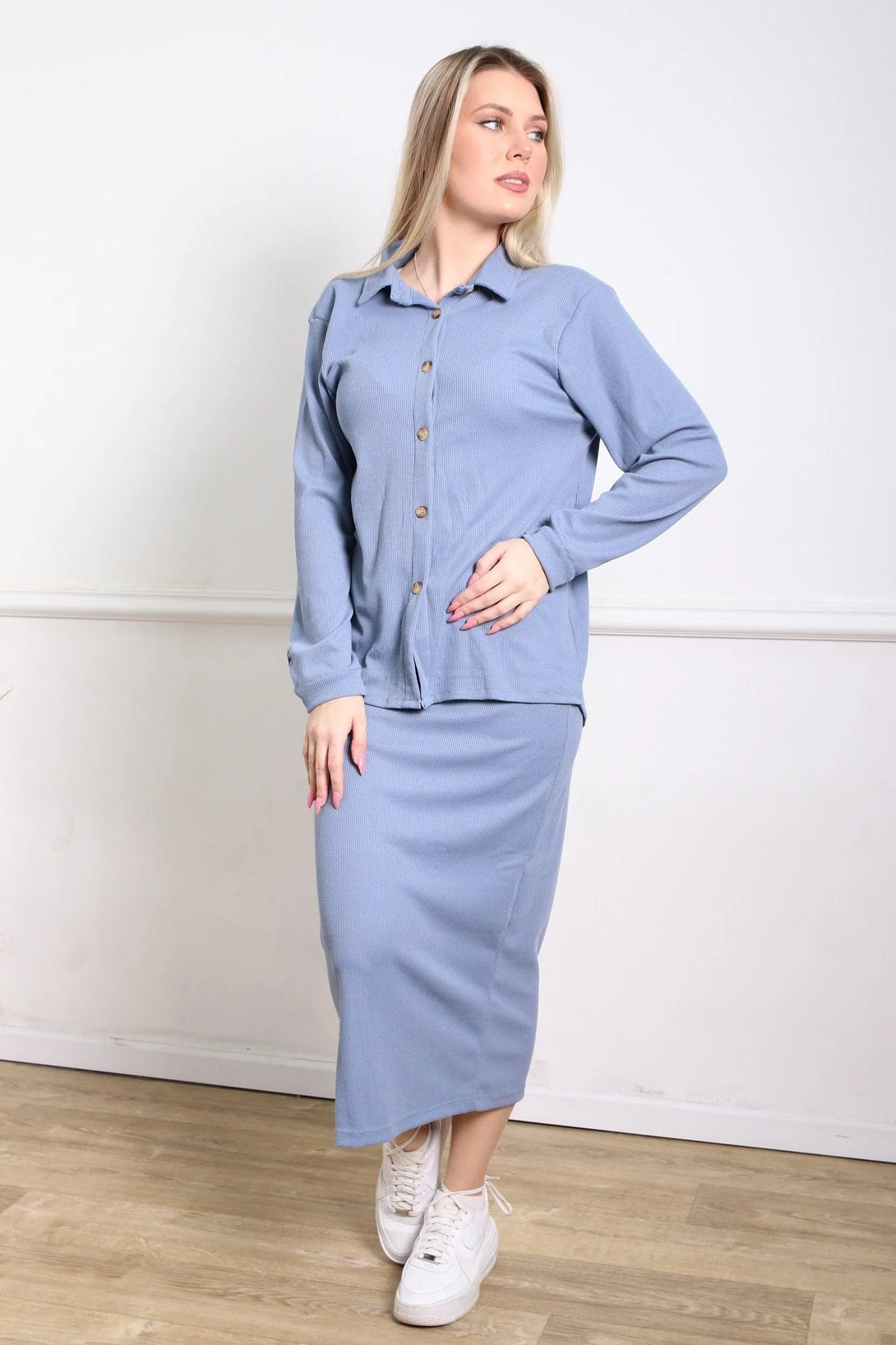 חליפת וופל מכופתרת - דתייה אונליין