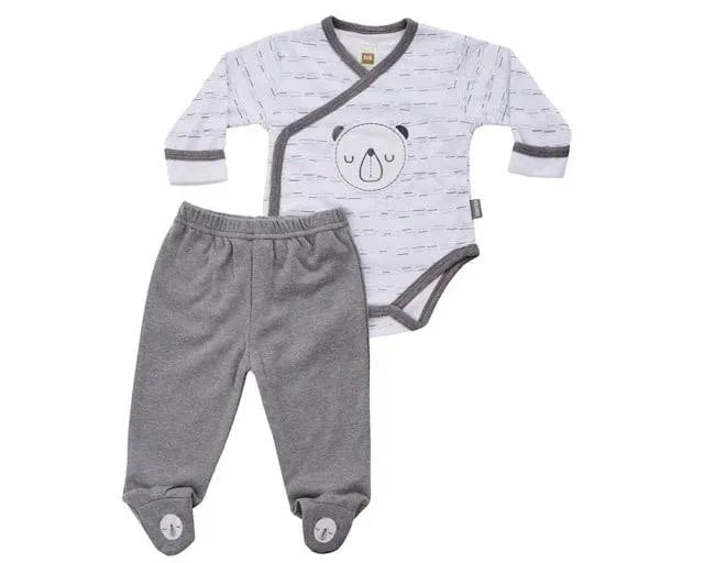 חליפת חזייה דב פנדה לבן-אפור - דתייה אונליין