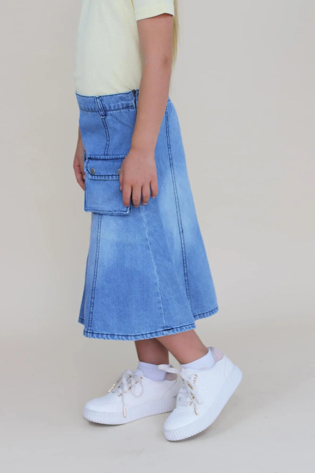 חצאית ג’ינס מדוגמת - דתייה אונליין