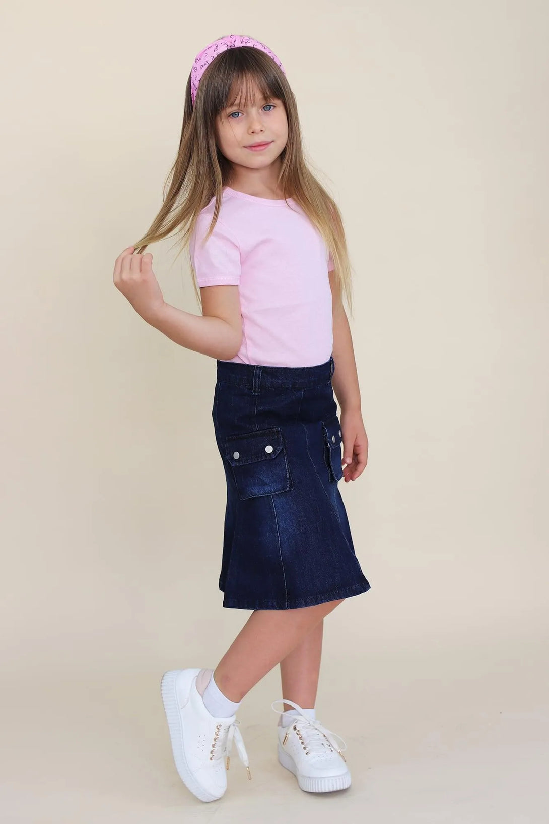 חצאית ג’ינס מדוגמת - דתייה אונליין