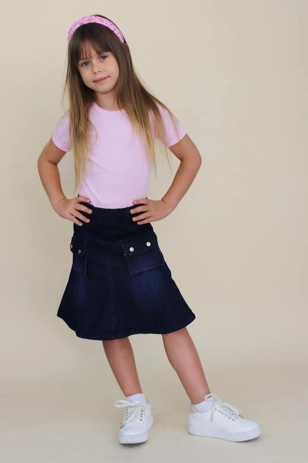 חצאית ג’ינס מדוגמת - דתייה אונליין