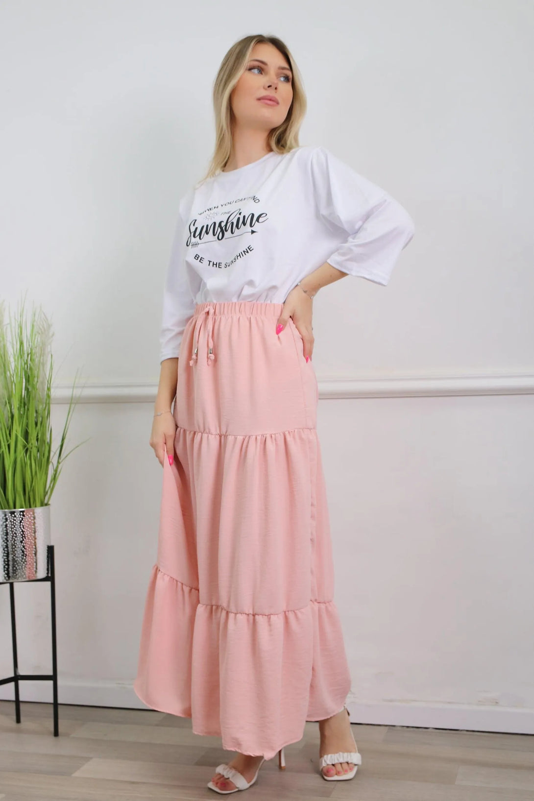 חצאית קומות חלקה - דתייה אונליין