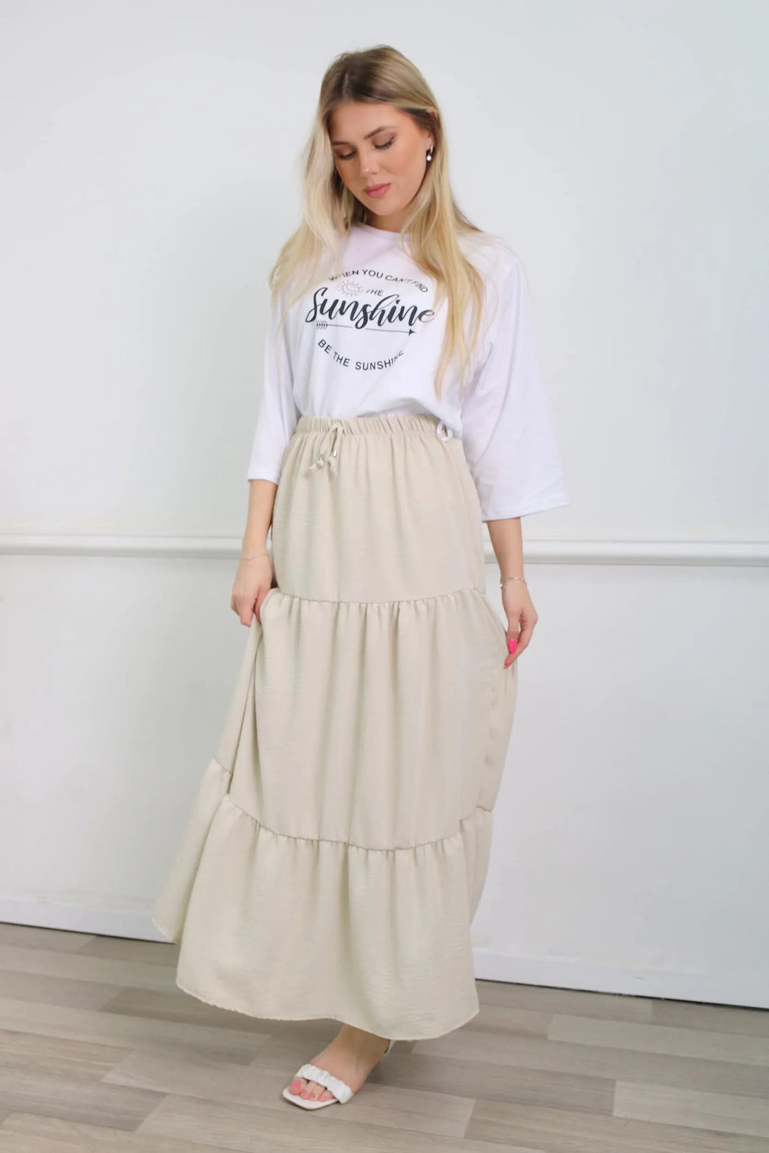 חצאית קומות חלקה - דתייה אונליין