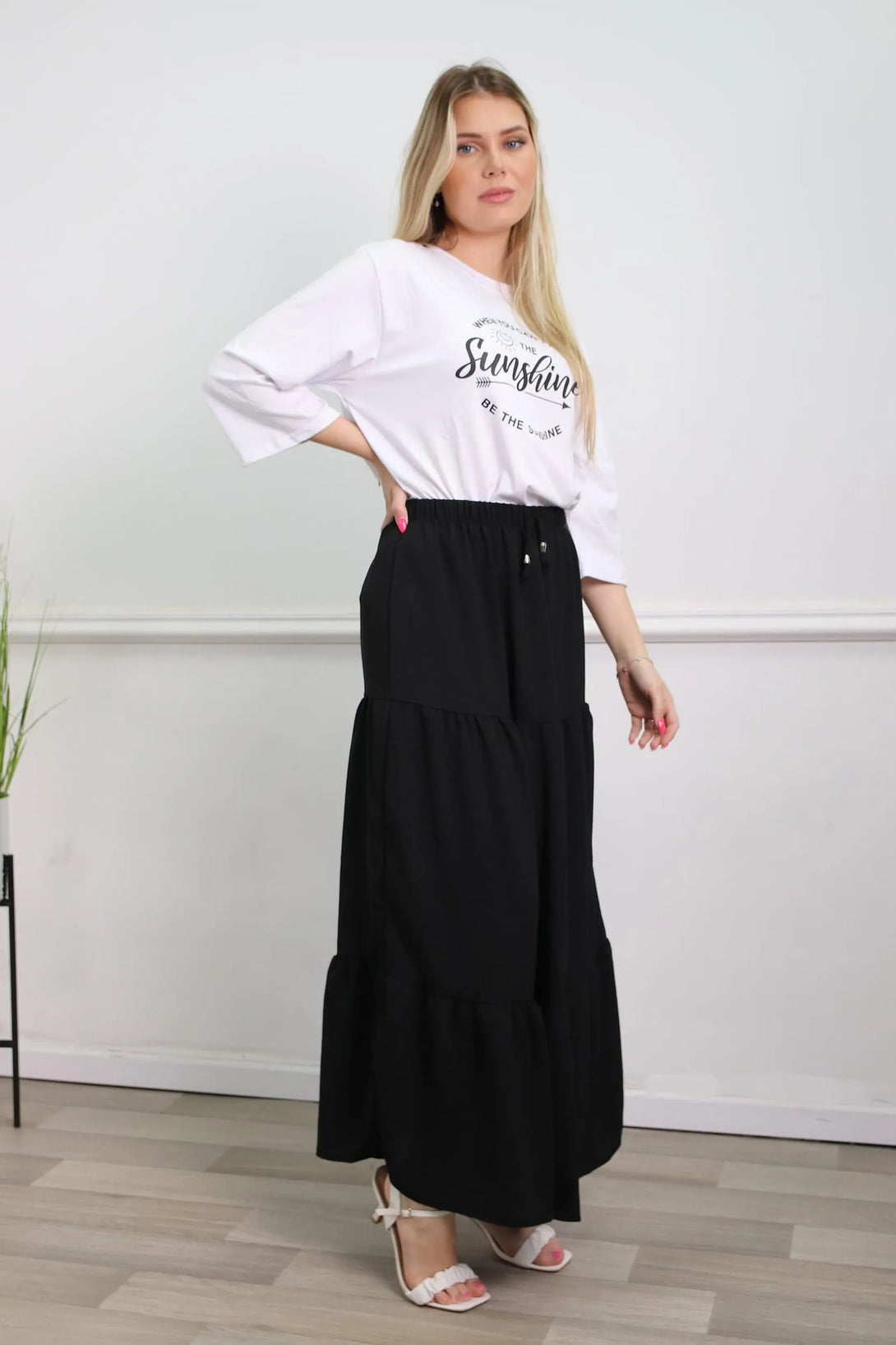 חצאית קומות חלקה - דתייה אונליין