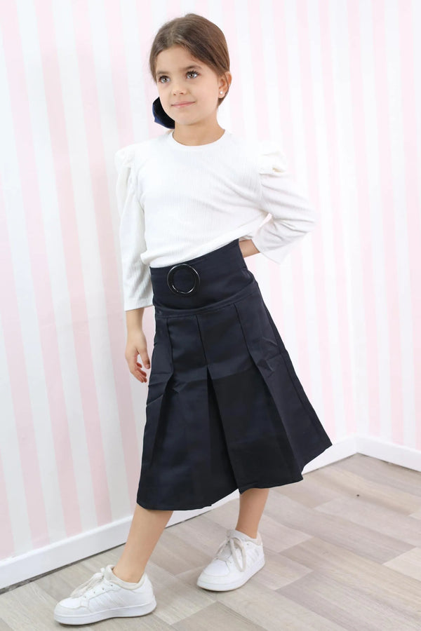 חצאית קפלים אבזם - דתייה אונליין