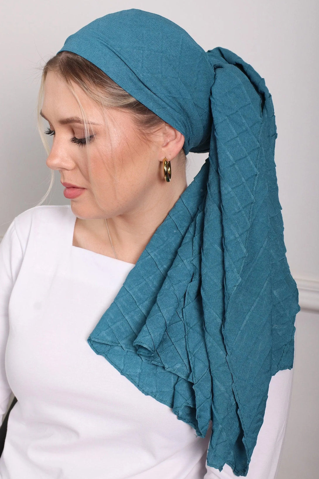 מטפחת לונג - אריג ריבועים - דתייה אונליין