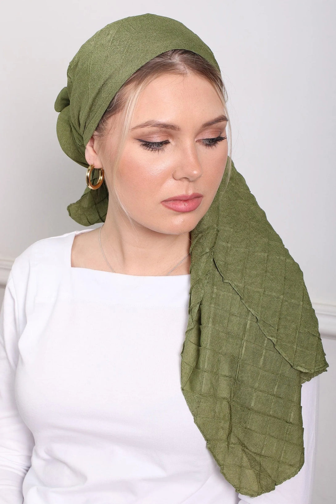 מטפחת לונג - אריג ריבועים - דתייה אונליין