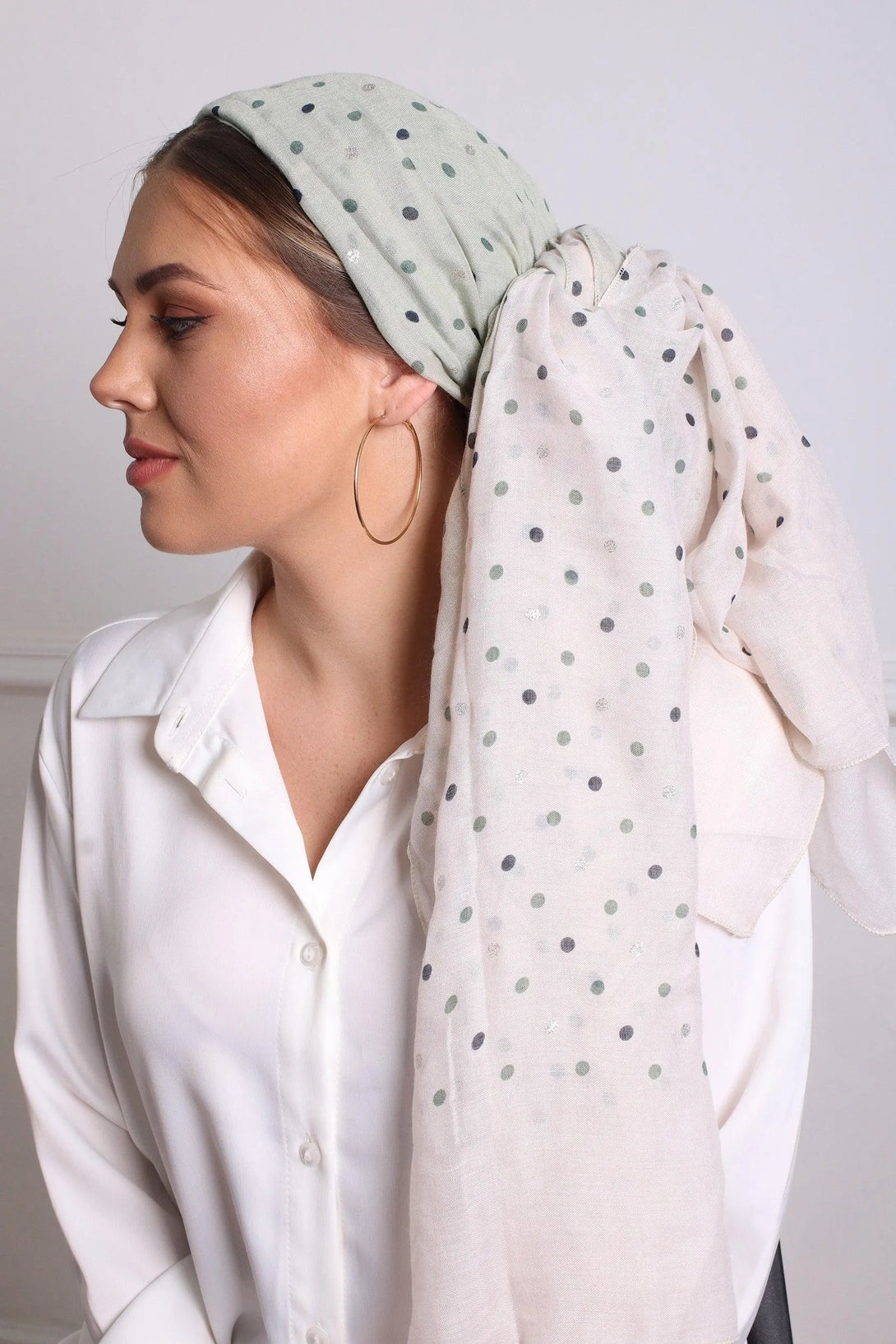 מטפחת לונג נקודות - דתייה אונליין