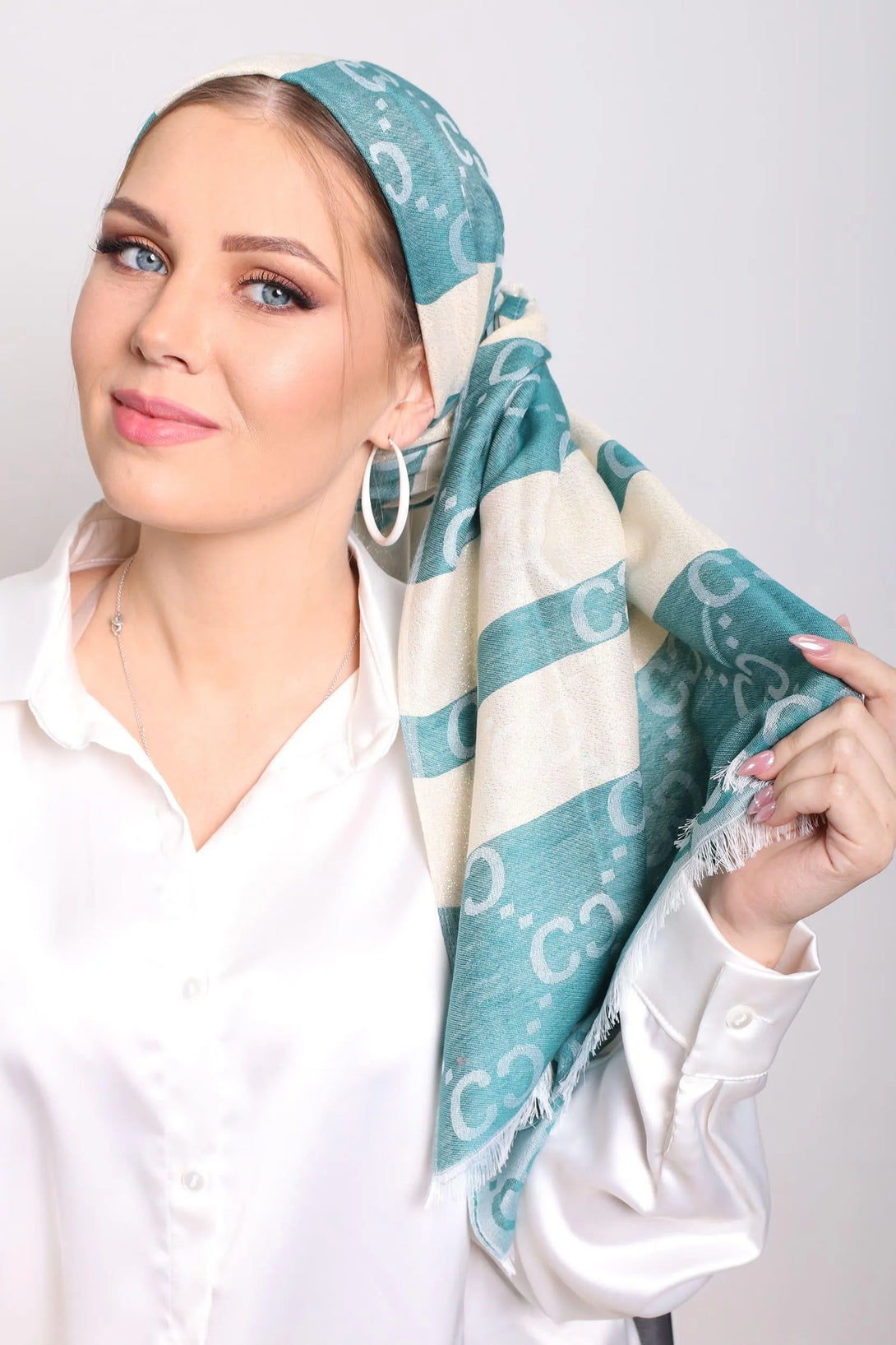 מטפחת לונג - סריג מדוגם #45 - דתייה אונליין