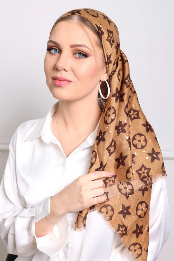 מטפחת לונג - סריג פוייל צורות - דתייה אונליין