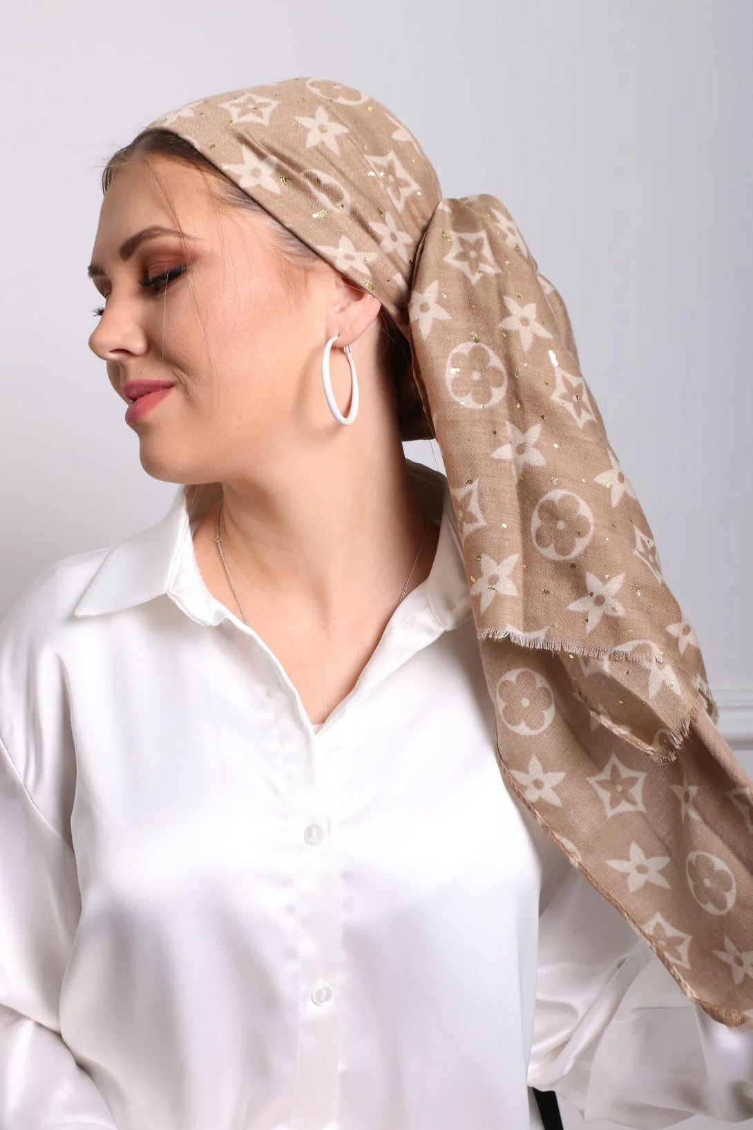 מטפחת לונג - סריג פוייל צורות - דתייה אונליין