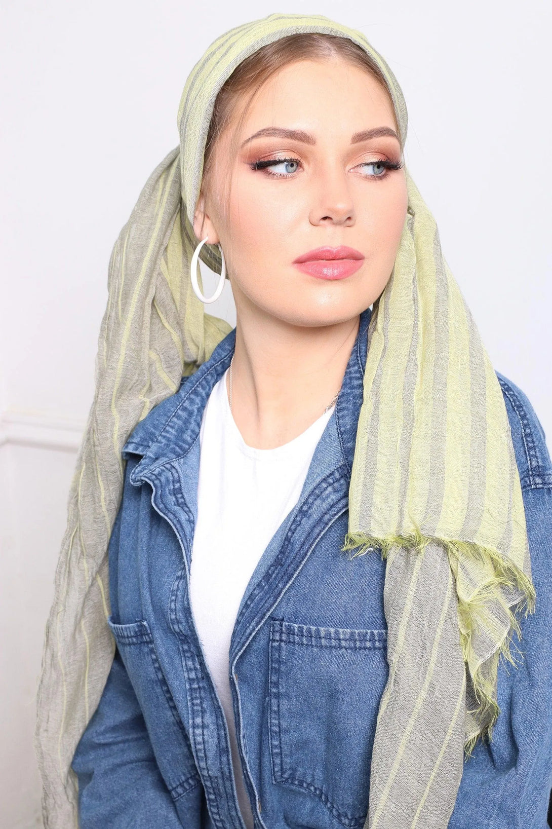 מטפחת לונג - סריג פסים #70 - דתייה אונליין