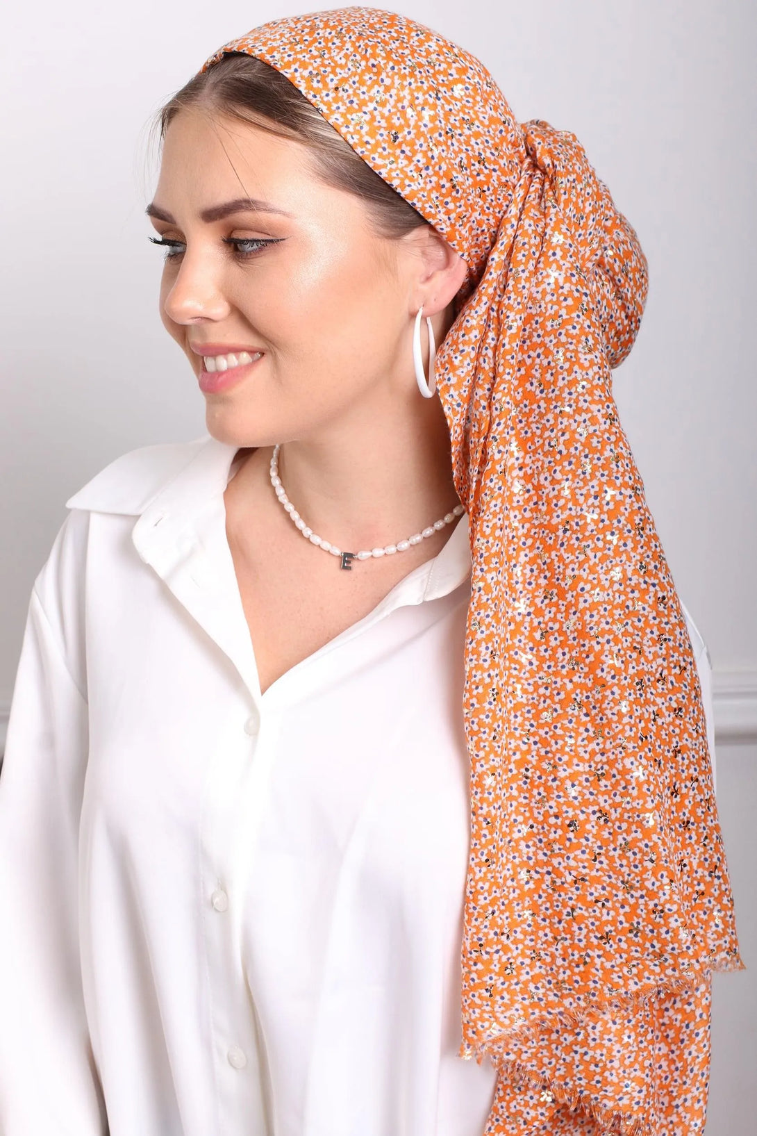 מטפחת לונג פויל פרחוני - דתייה אונליין