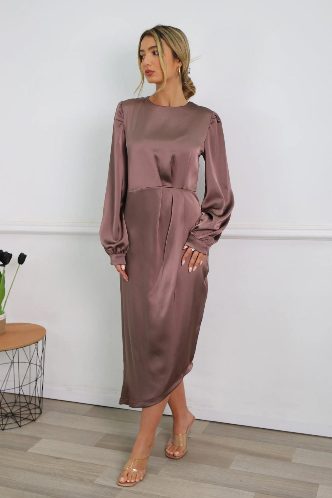 שמלת סאטן אליס - דתייה אונליין