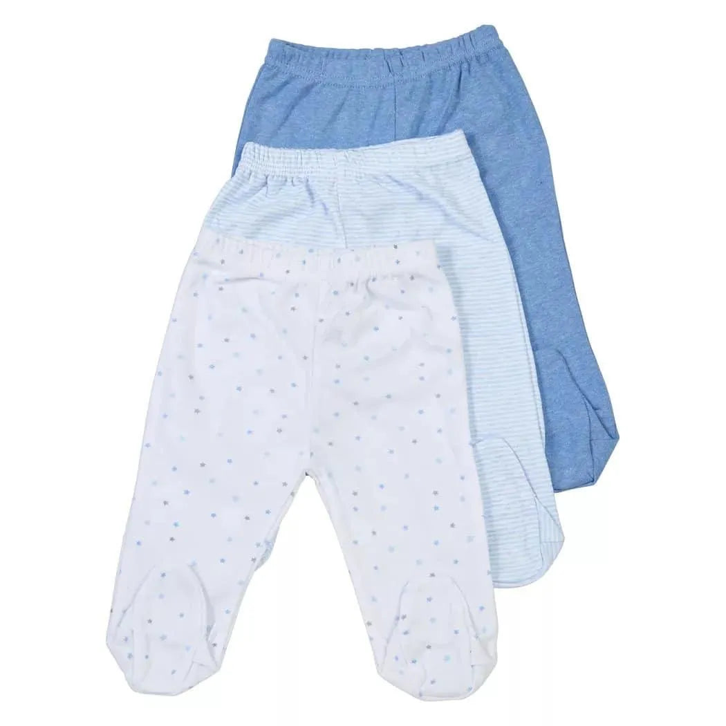 סט 3 רגליות מודפסות תכלת - דתייה אונליין