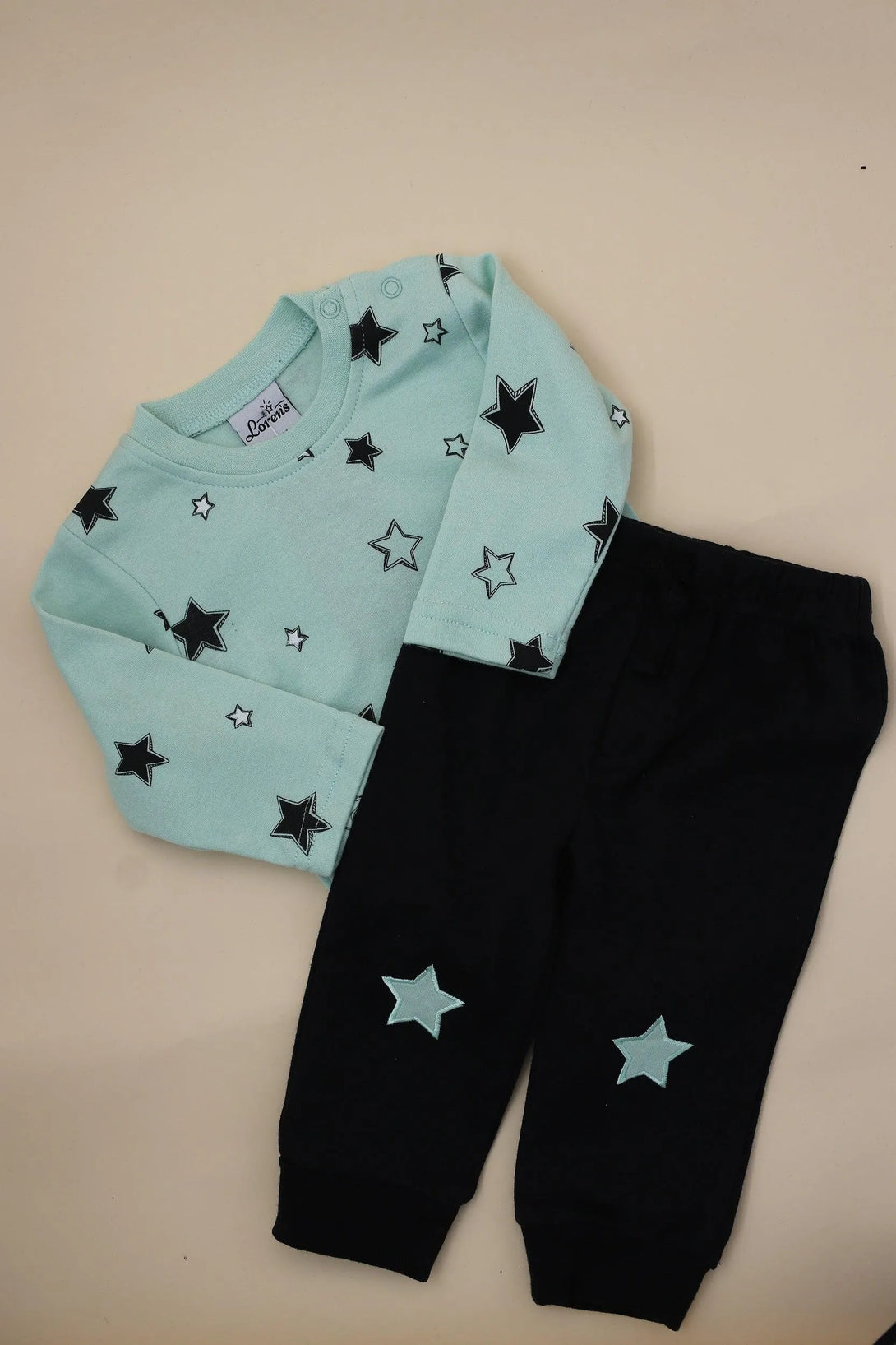 סט גוף ארוך ומכנס כוכבים - דתייה אונליין