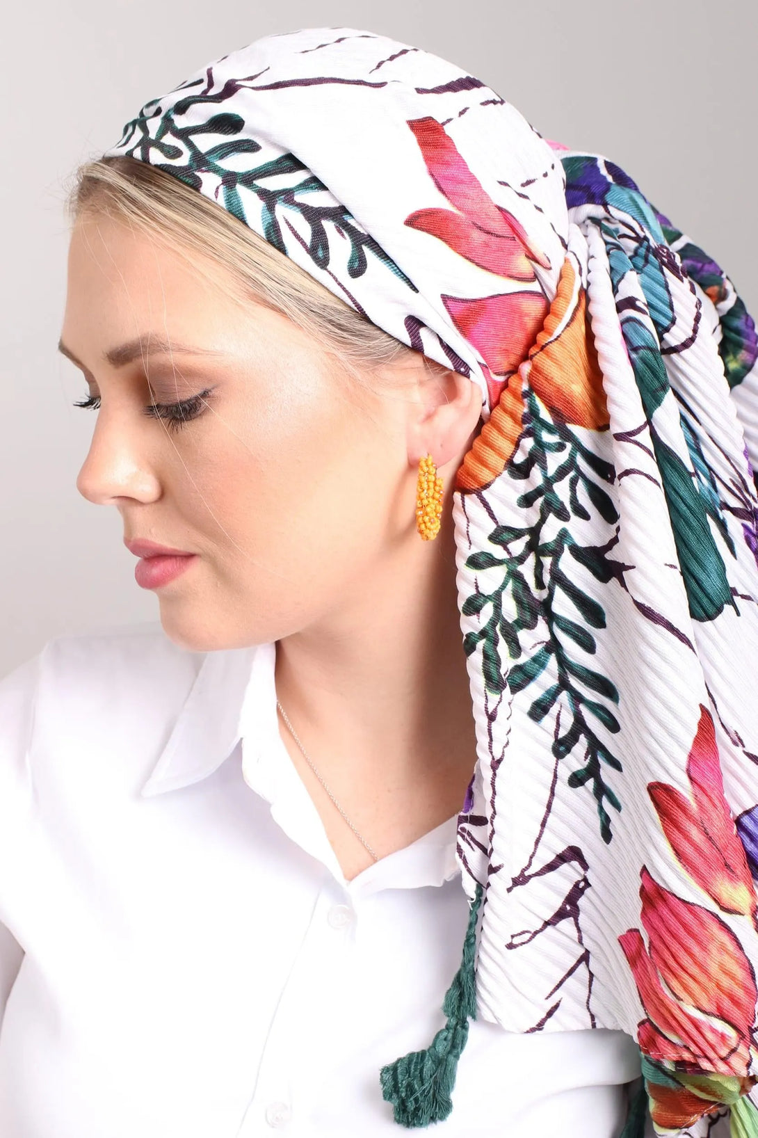 עגילי חרוזים חישוק - דתייה אונליין