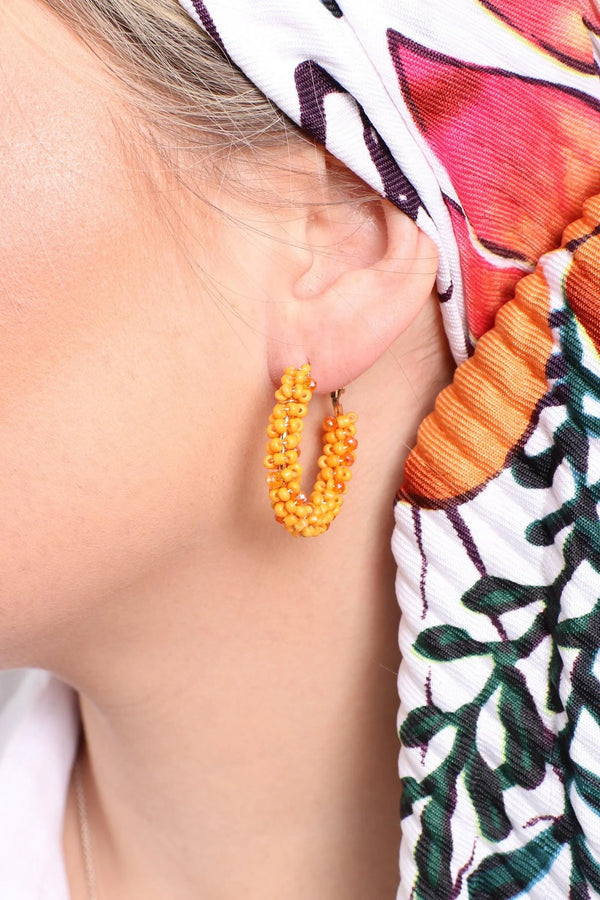 עגילי חרוזים חישוק - דתייה אונליין