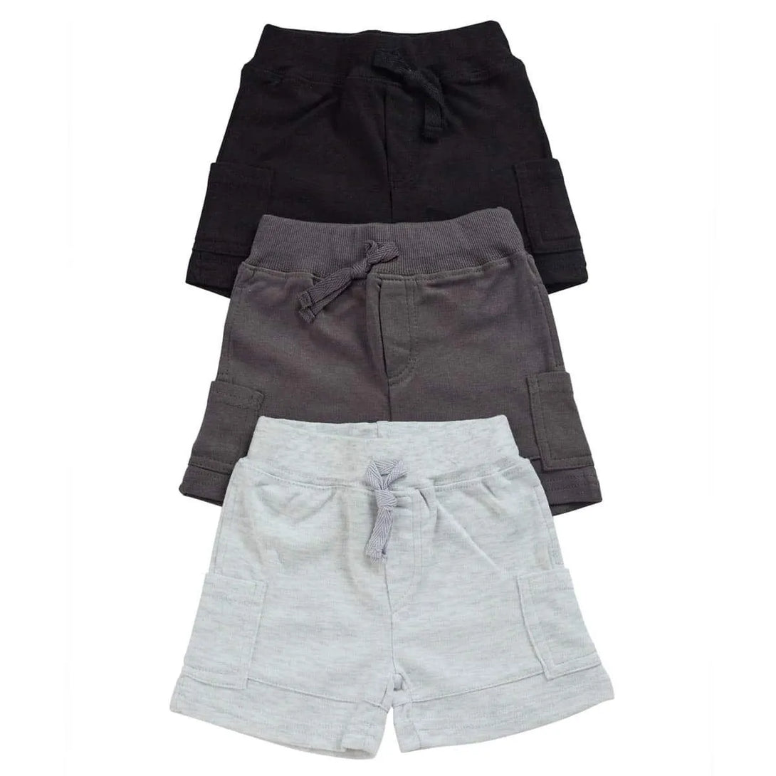 שלישיית מכנסיים קצרים גווני אפור - דתייה אונליין