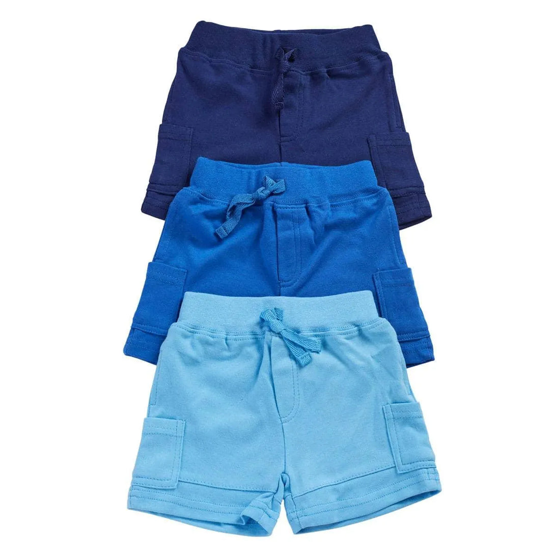 שלישיית מכנסיים קצרים גווני כחול - דתייה אונליין