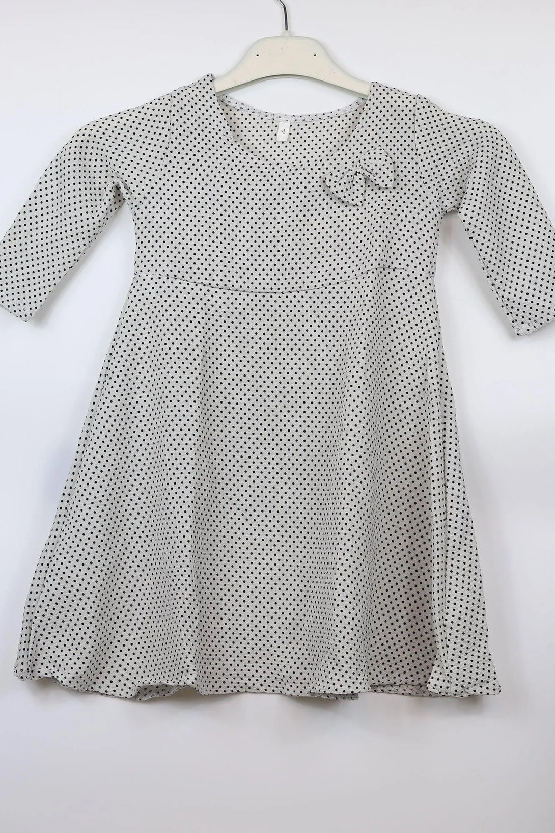 שמלה לבנה נקודות - דתייה אונליין