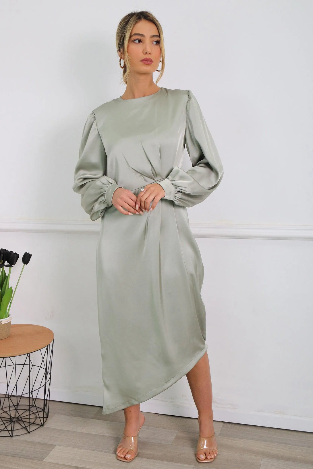 שמלת סאטן אליס - דתייה אונליין