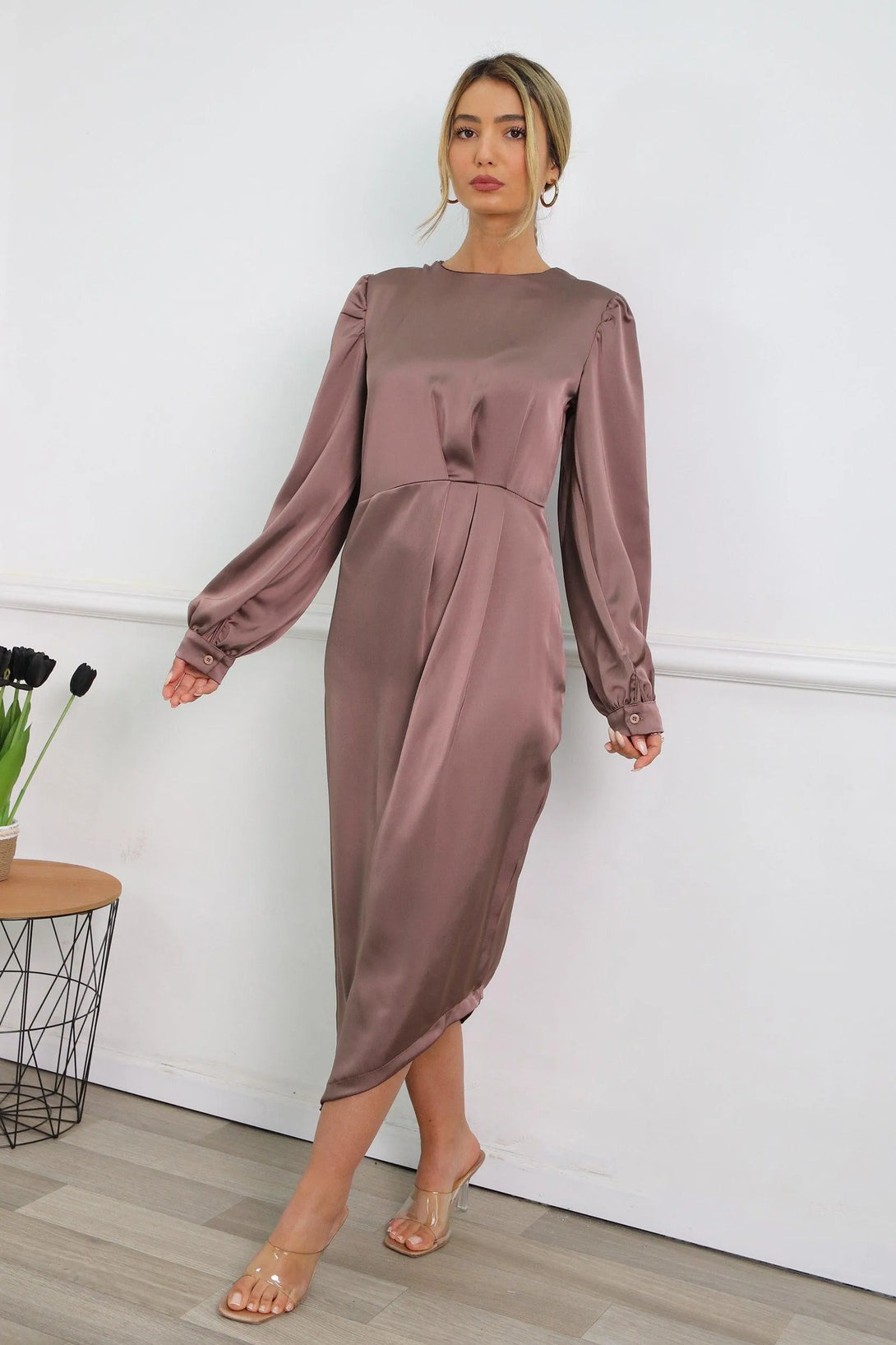 שמלת סאטן אליס - דתייה אונליין