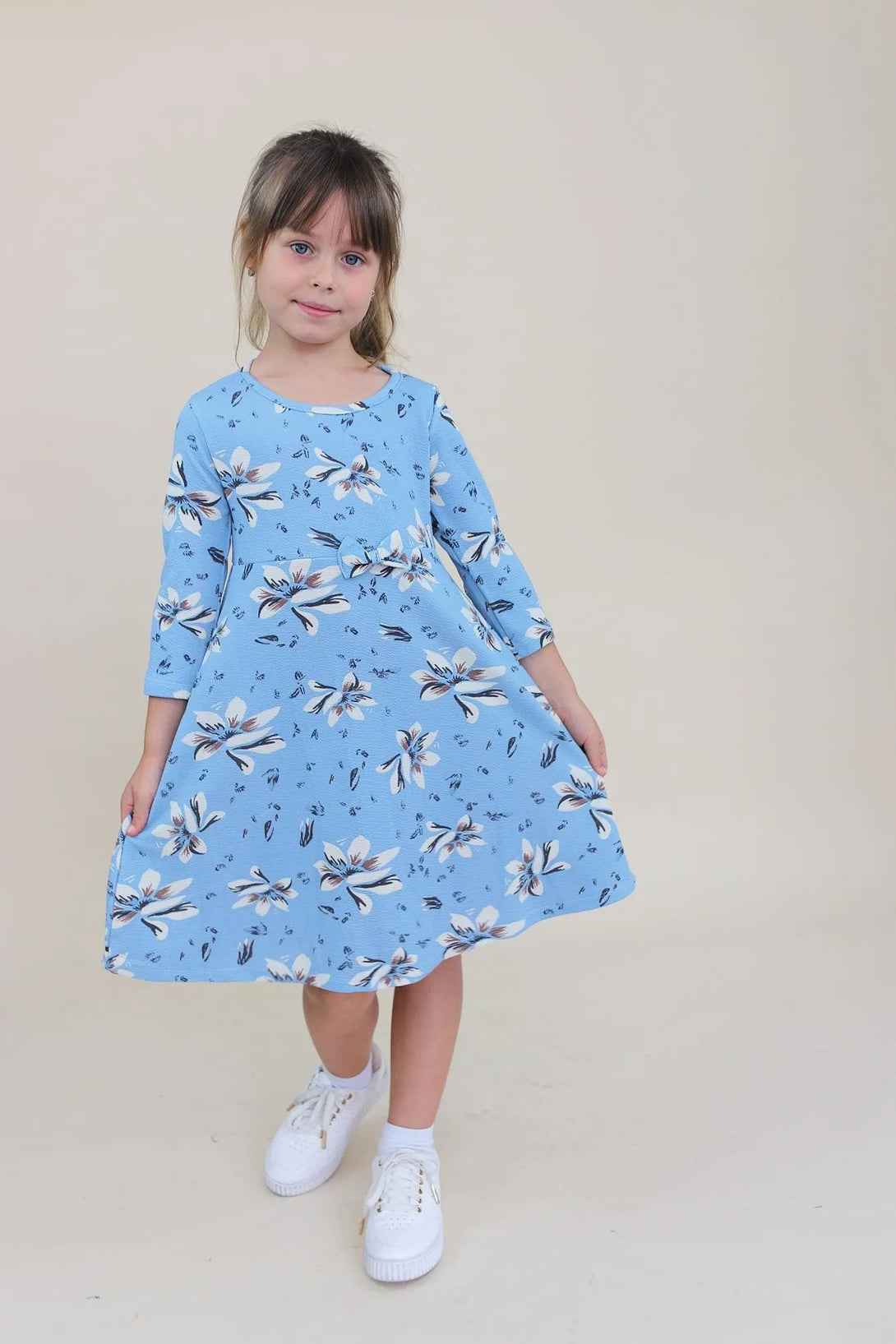 שמלת פיקה פרחים - דתייה אונליין