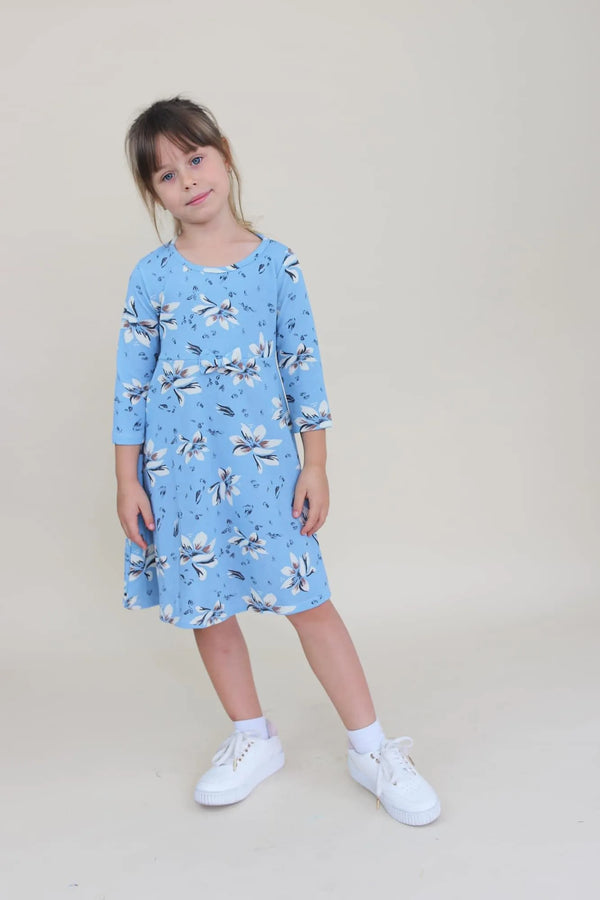 שמלת פיקה פרחים - דתייה אונליין