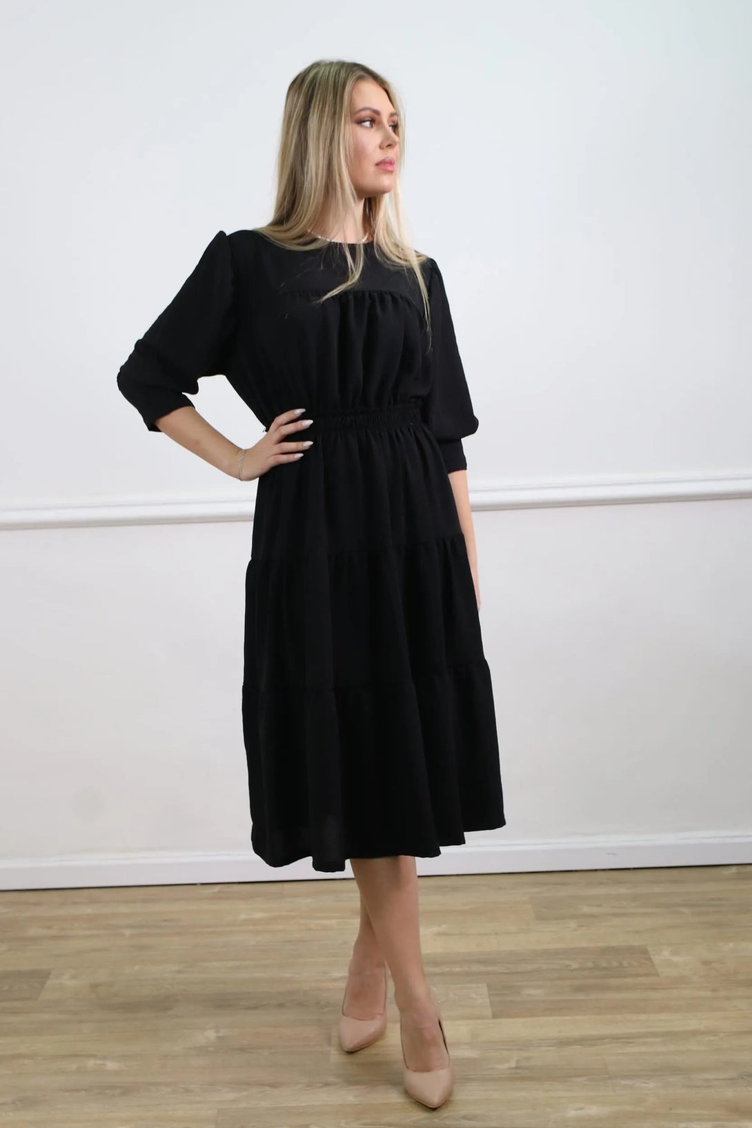 שמלת קרפ קומות - דתייה אונליין