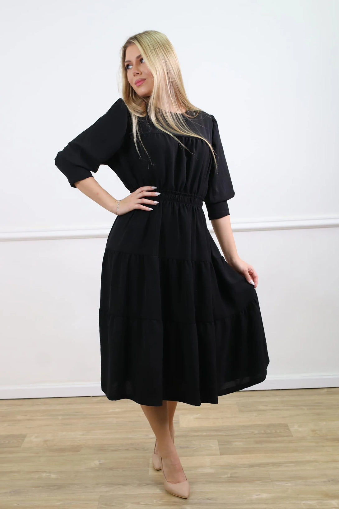 שמלת קרפ קומות - דתייה אונליין