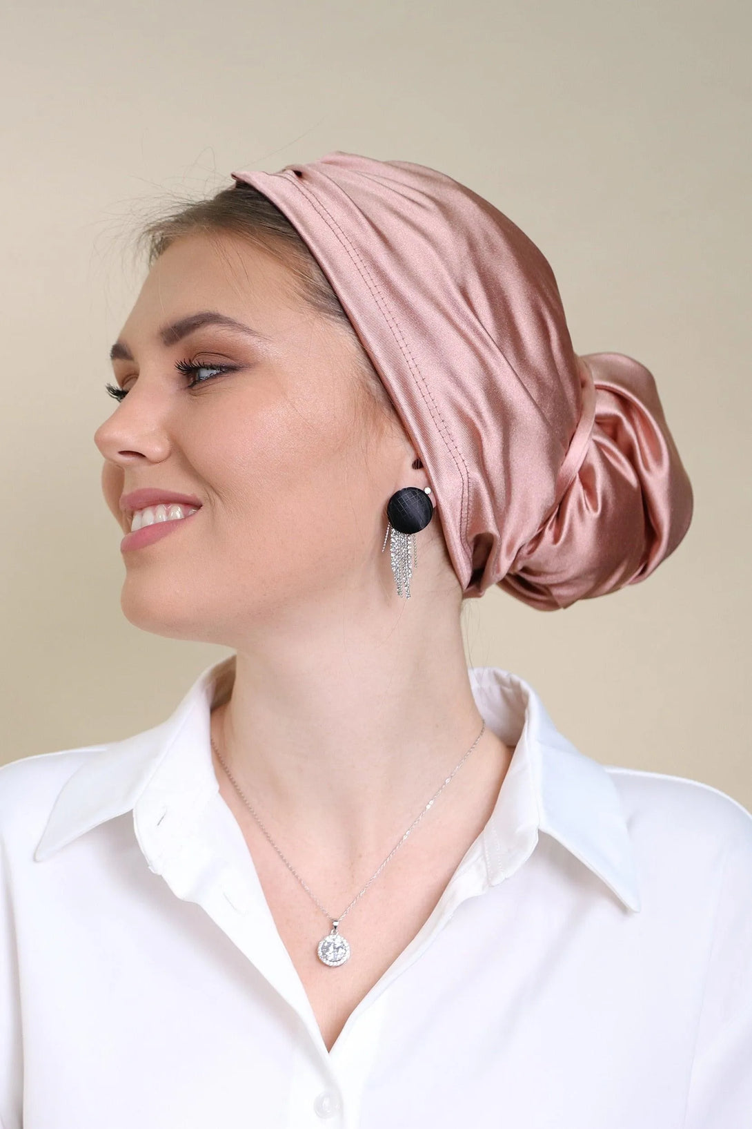 שרשרת משובצת עגולה 6954 - דתייה אונליין