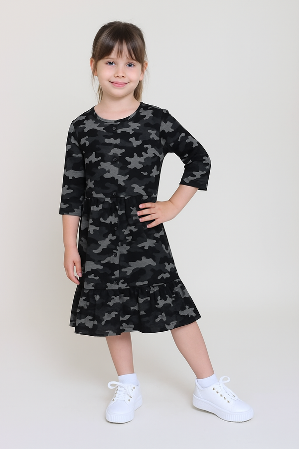 שמלת חאקי שחורה