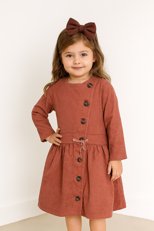 שמלת כפתורים קשירה