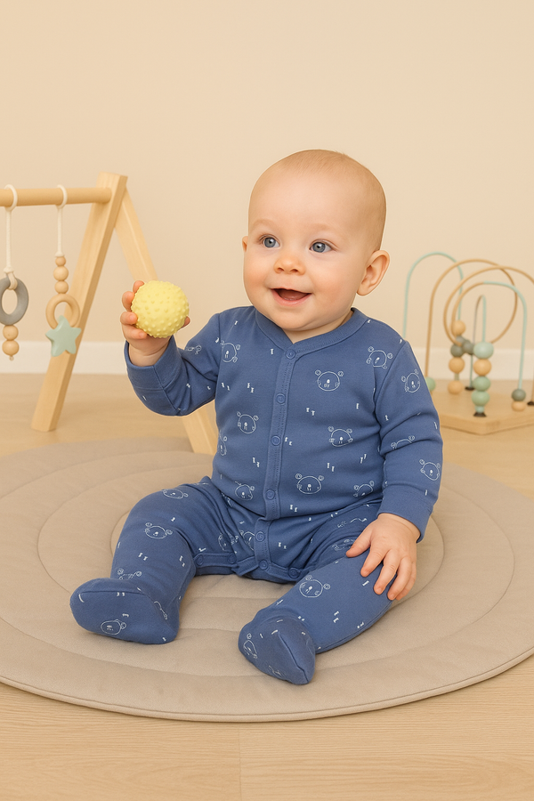 אוברול טריקו ארוך דובים