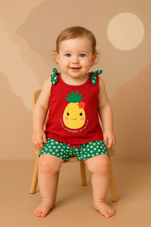 חליפת גופיית קשירה אננס אדום