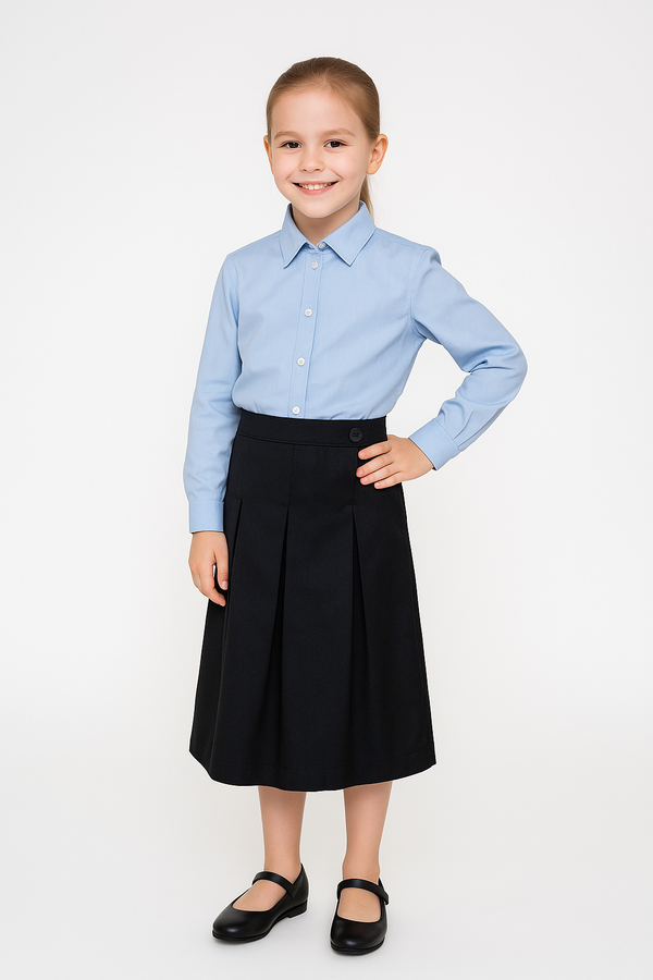 חצאית בית ספר כפתור