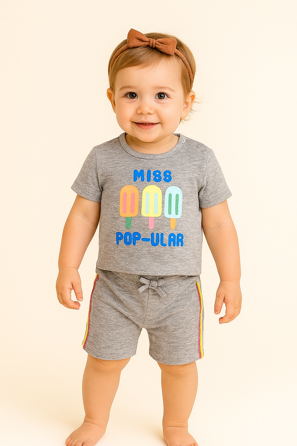 חליפה קצרה ארטיקים אפור