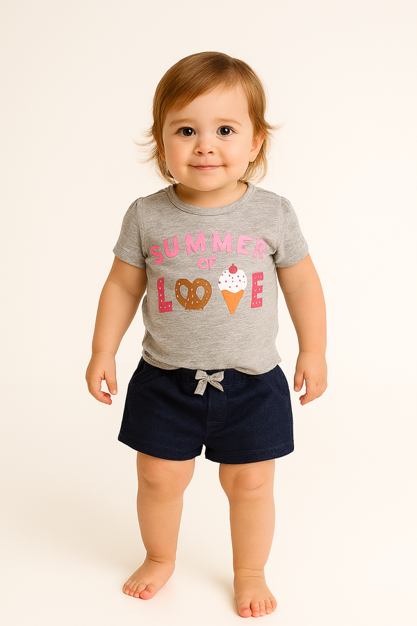 חליפה קצרה אהבת קיץ אפור