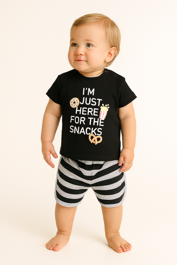 חליפה קצרה חטיפים שחור